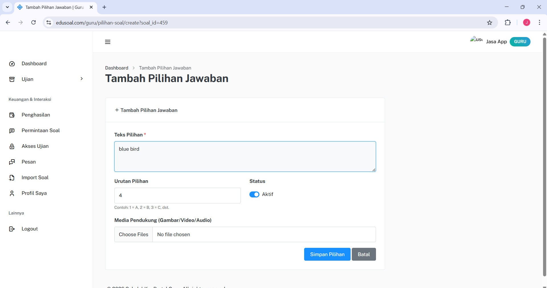 Pengaturan 2FA EduSoal