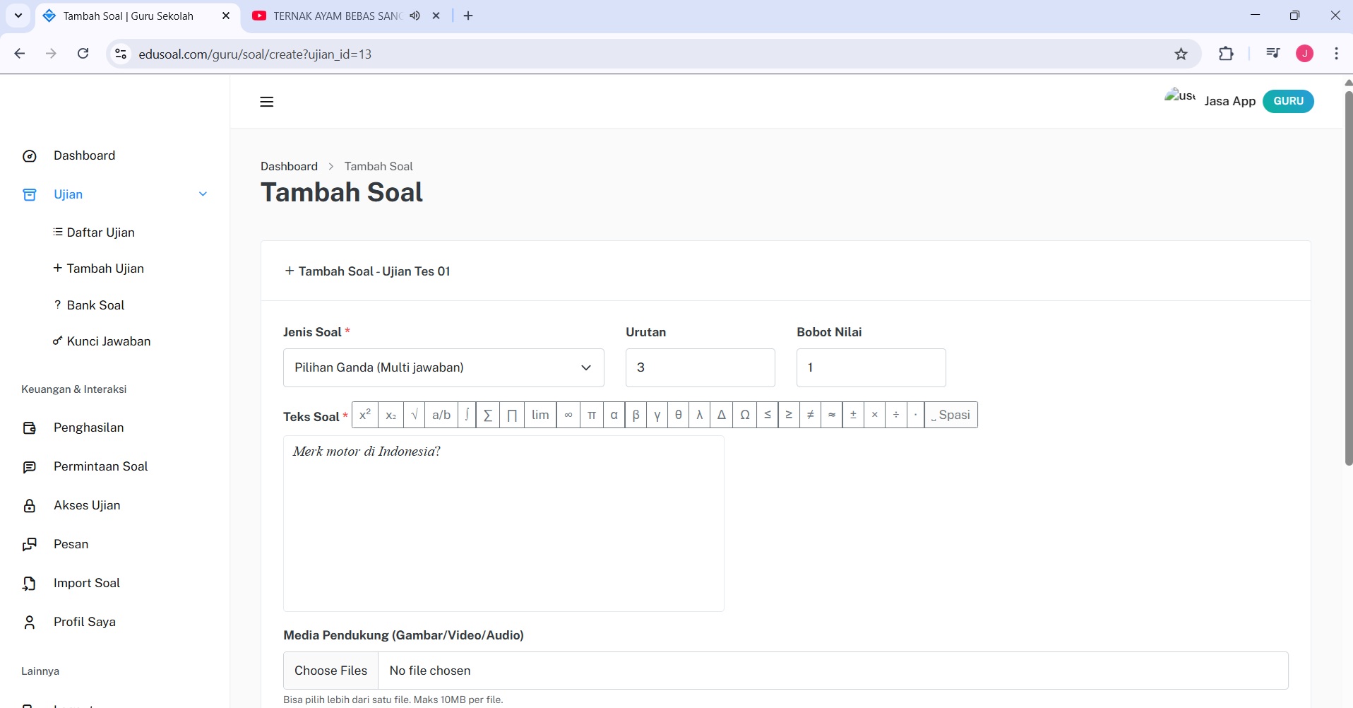 Pengaturan 2FA EduSoal