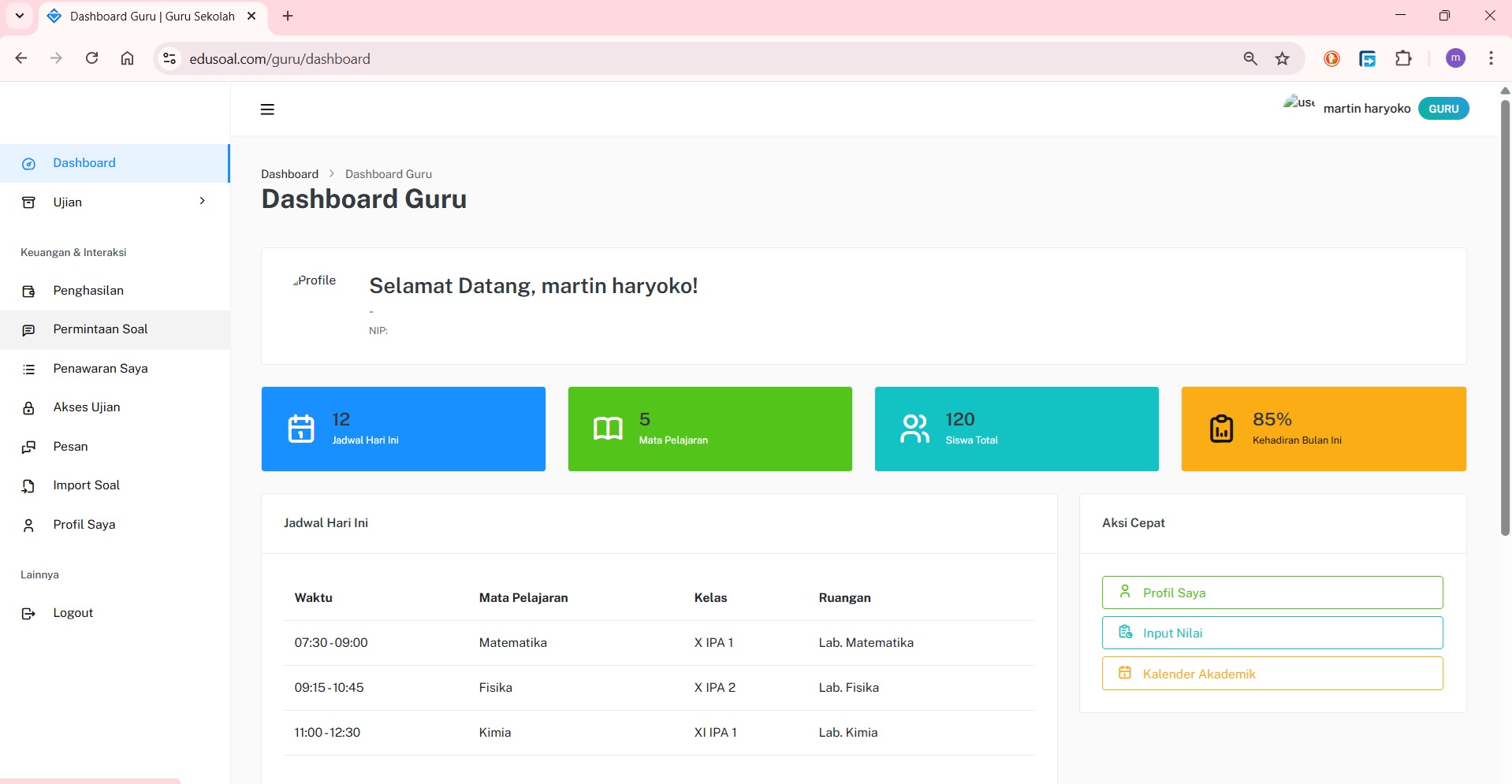 Pengaturan 2FA EduSoal