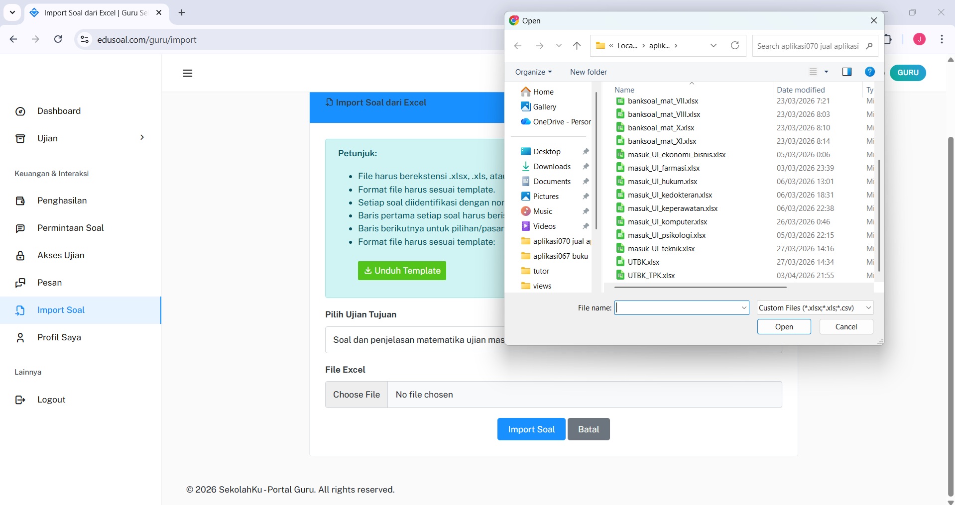 Pengaturan 2FA EduSoal